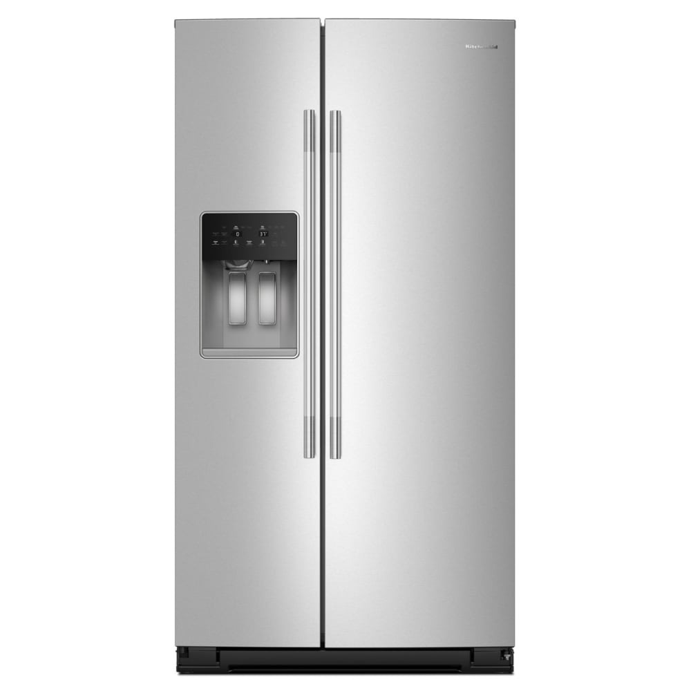 KitchenAid 20.85-cu ft Counter-Depth Side-by-Side Refrigerator with Ice Maker ,Water and Ice Dispenser ( Fingerprint Resistant Stainless Steel ) ENERGY STAR Certified