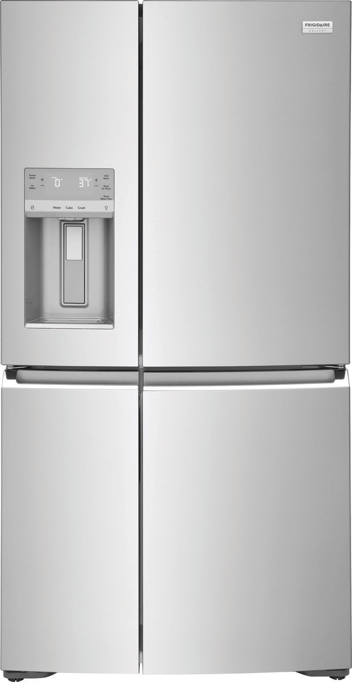 Frigidaire Gallery Counter-Depth 21.5-cu ft 4 -Door French Door Refrigerator with Ice Maker with Water and Ice Dispenser ( Fingerprint Resistant Stainless Steel ) ENERGY STAR Certified