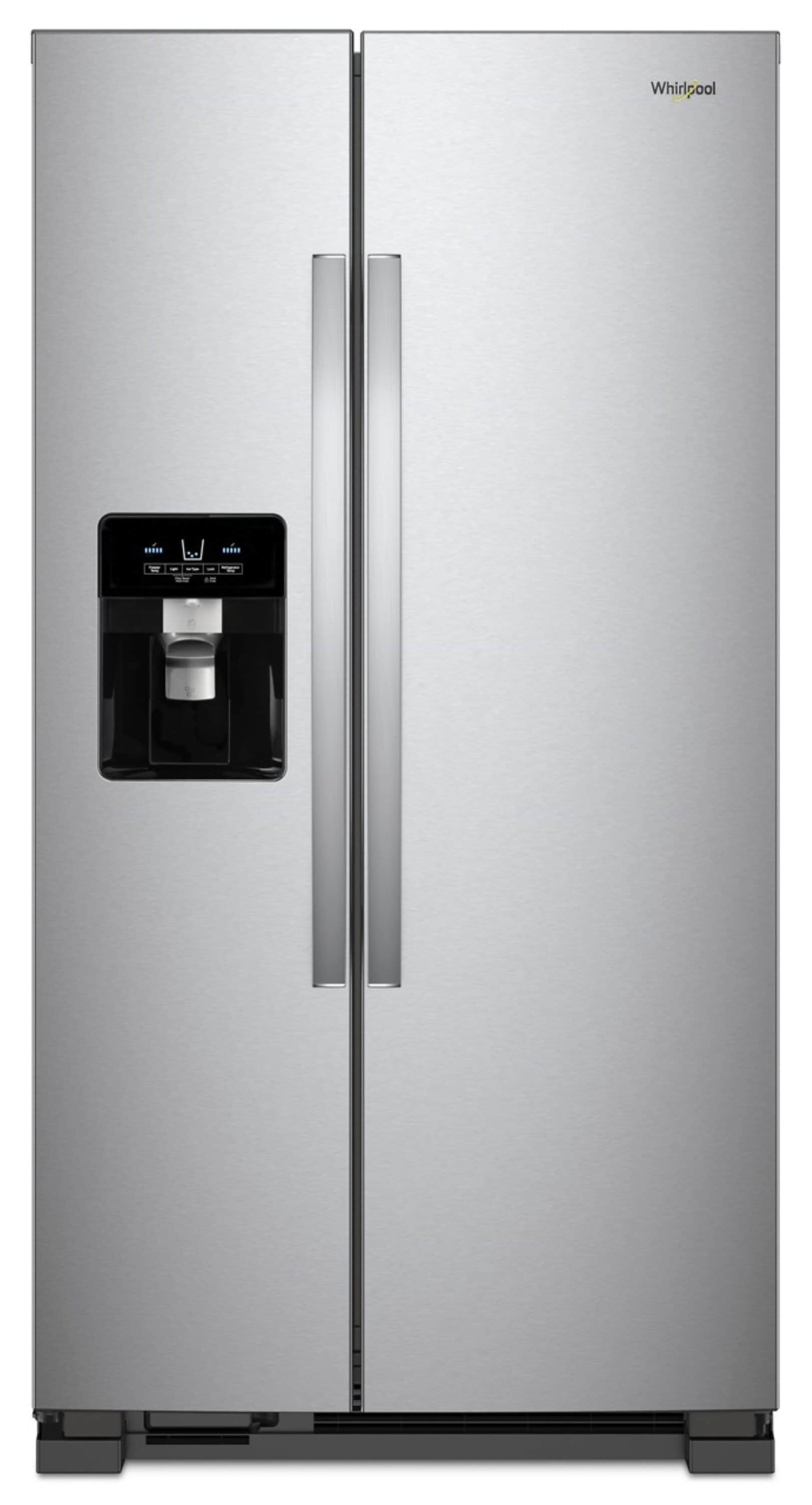 Whirlpool In Door Can Caddy 21.4-cu ft Side-by-Side Refrigerator with Ice Maker ,Water and Ice Dispenser ( Fingerprint Resistant Stainless Steel )