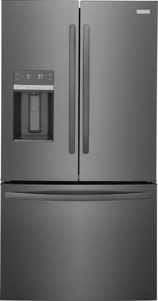 Frigidaire Standard-Depth 27.8-cu ft 3 -Door French Door Refrigerator with Ice Maker with Water and Ice Dispenser ( Black Stainless Steel ) ENERGY STAR Certified