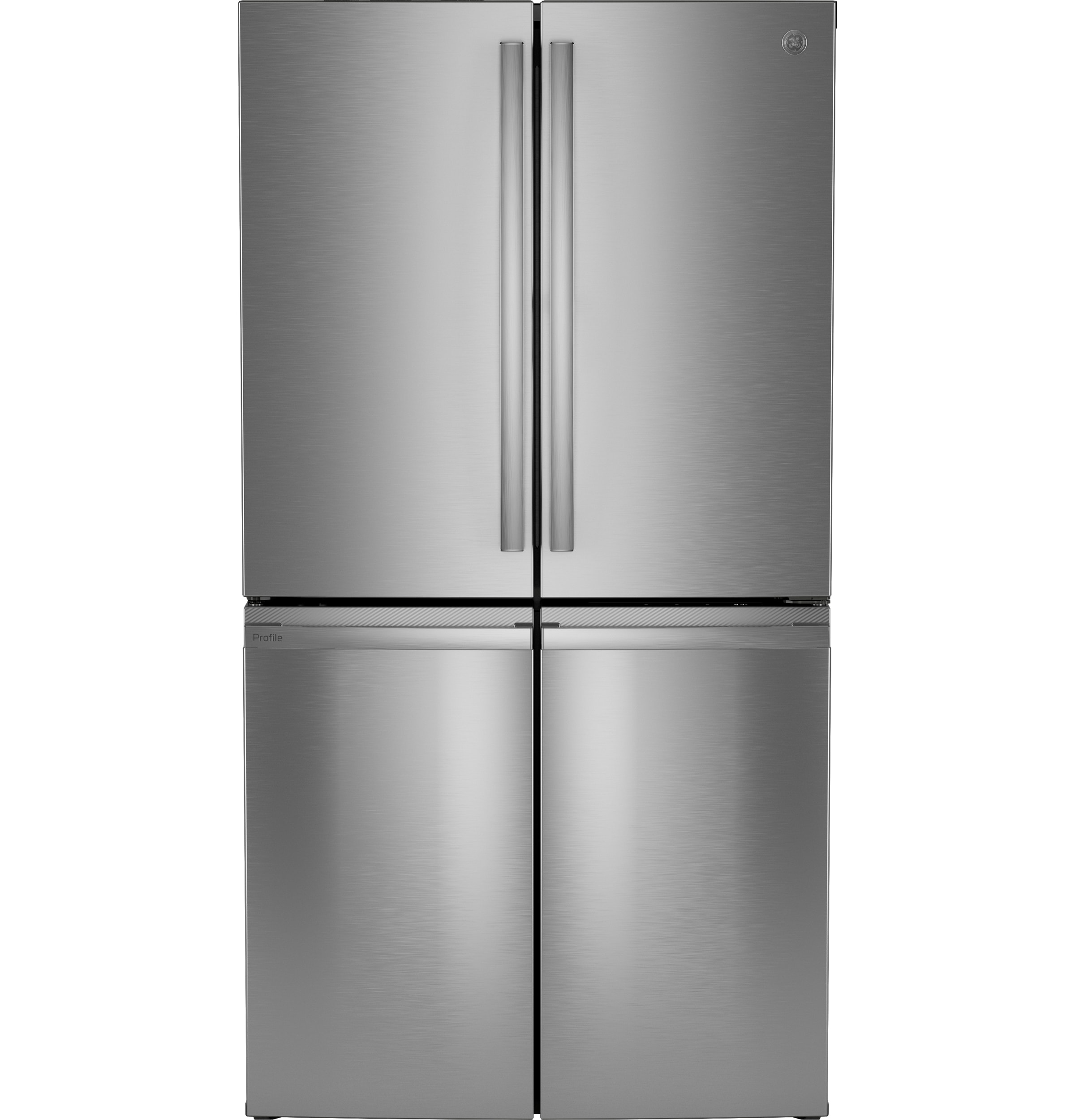 GE Profile Standard-Depth 28-cu ft 4 -Door Smart Compatible French Door Refrigerator with Ice Maker with Water Dispenser and Door within Door ( Fingerprint-resistant Stainless Steel ) ENERGY STAR Certified