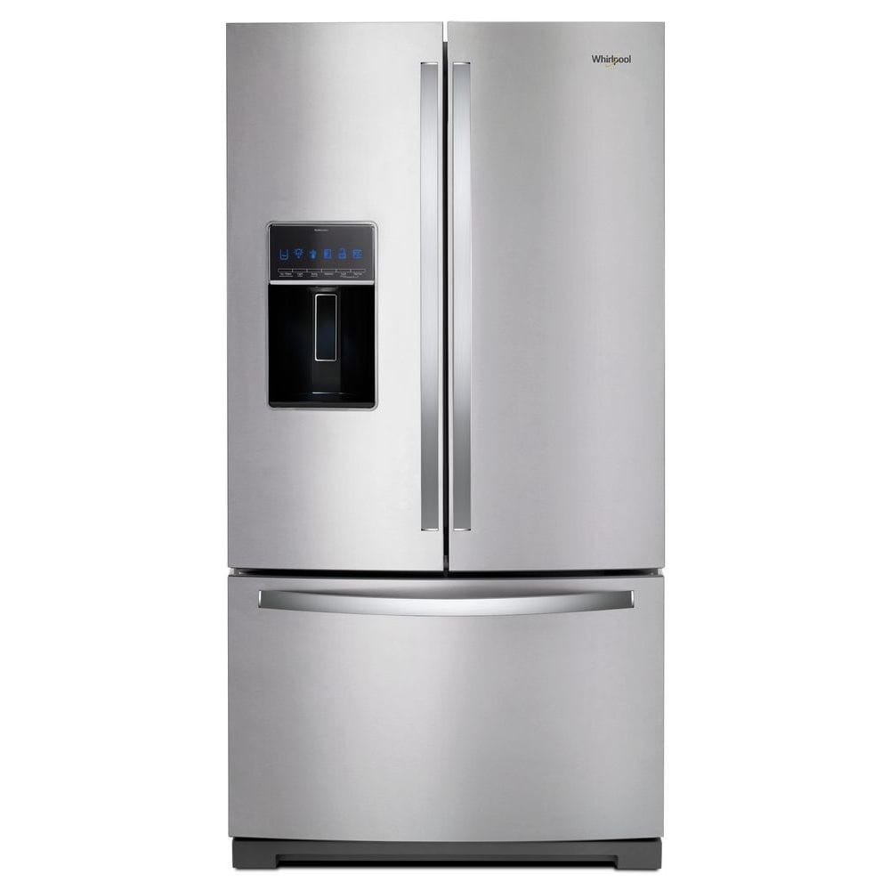 Whirlpool Standard-Depth 26.8-cu ft 3 -Door French Door Refrigerator with Ice Maker with Water and Ice Dispenser ( Fingerprint Resistant Stainless Steel ) ENERGY STAR Certified