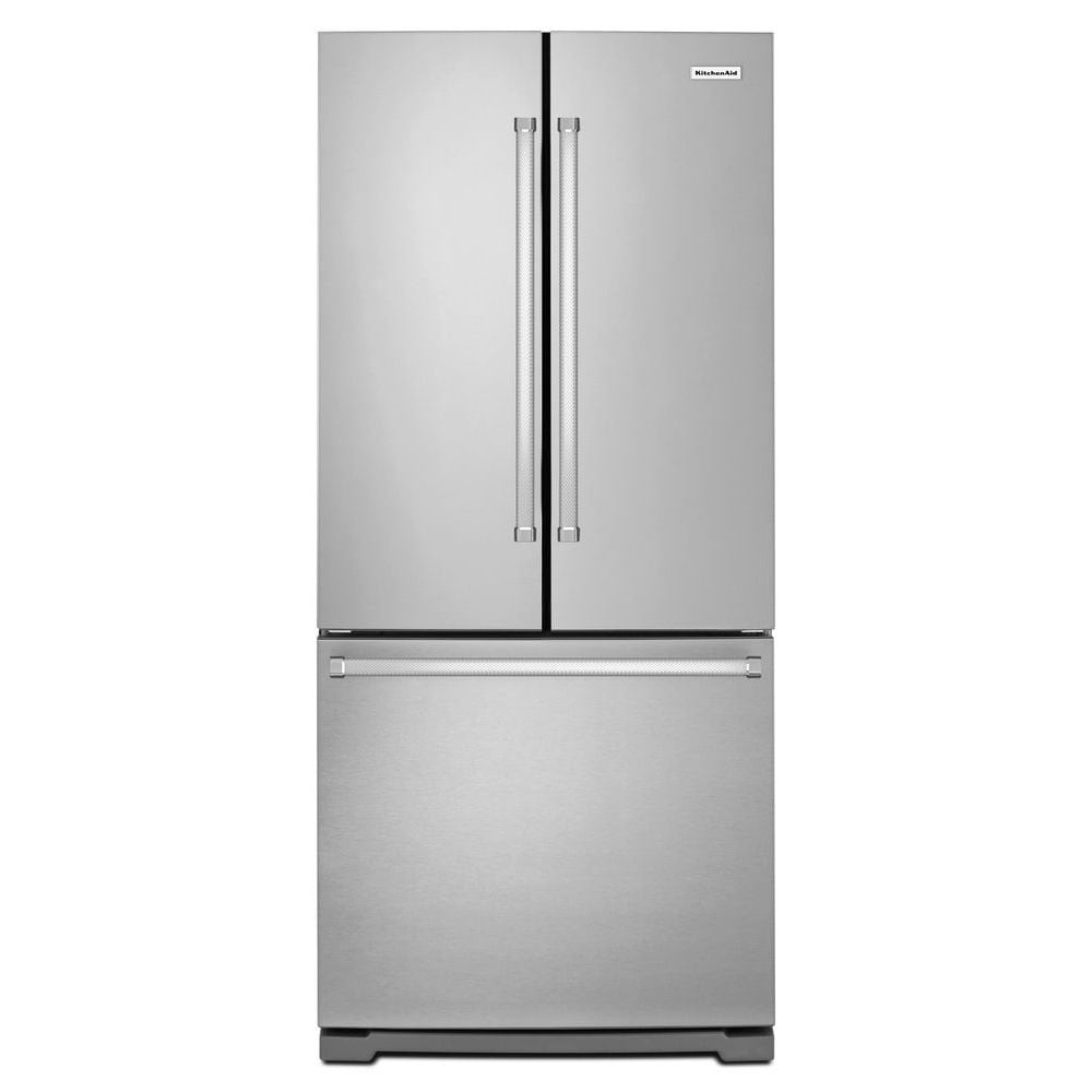KitchenAid Standard-Depth 19.7-cu ft 3 -Door French Door Refrigerator with Ice Maker with Ice Dispenser ( Stainless Steel )