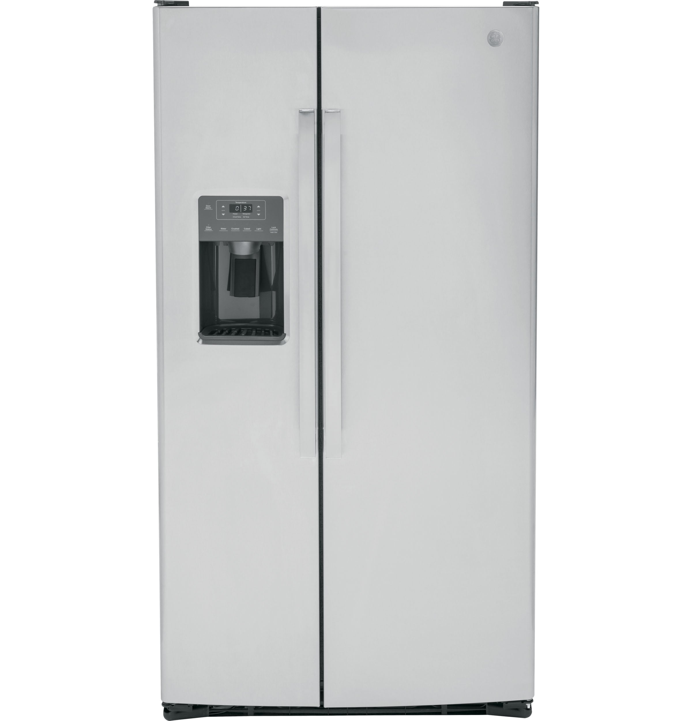 GE 25.3-cu ft Side-by-Side Refrigerator with Ice Maker ,Water and Ice Dispenser ( Stainless Steel )
